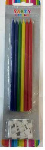Bright Coloured Tapered Candles - Click Image to Close